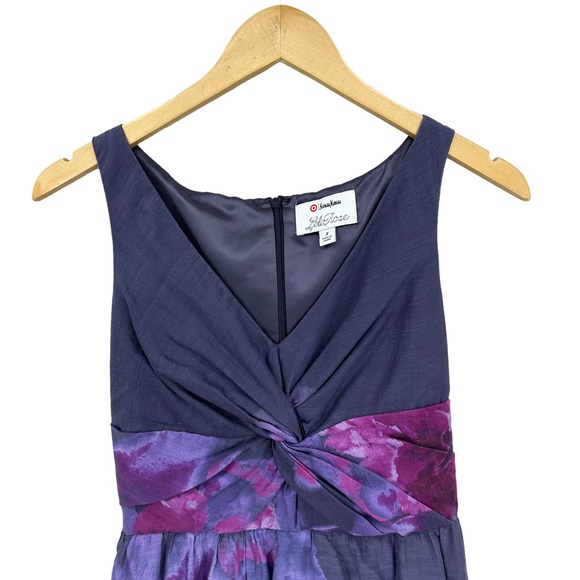 LELA ROSE Neiman Marcus Dress Watercolor Floral Silk Blend - Picture 4 of 8